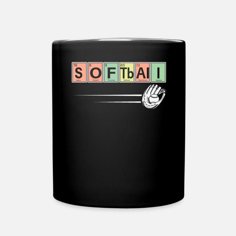 Softball-Spieler-Sport-Chemie - Tasse einfarbig - Schwarz