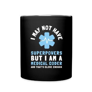 Codage du codeur médical VA Nurse et codage clinique - Mug uni - noir - Devant