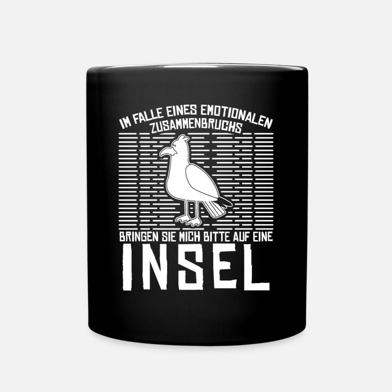 Helgoland Usedom Amrum Rügen Norderney - Tasse einfarbig - Schwarz