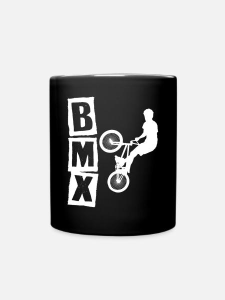 bmx race vélo cycliste rider trick - Mug uni - noir