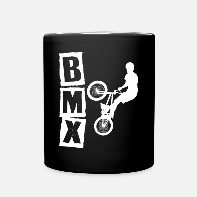 bmx race vélo cycliste rider trick - Mug uni - noir