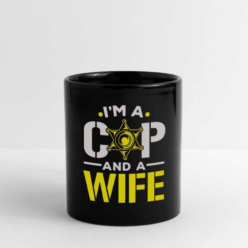 Ich bin ein Polizist und eine Ehefrau Polizei Poli Tasse einfarbig
