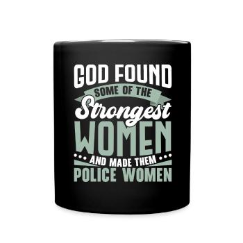 Je suis un policier et une épouse Police Poli - Mug uni - noir - Devant