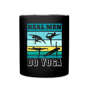Ich mache Yoga, um den Wahnsinn zu vertreiben Yoga - Tasse einfarbig - Schwarz - Vorne