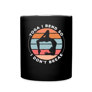 Inhale Exhale Yoga Meditation Fitness Exercise - Full Colour Mug - black - Front
