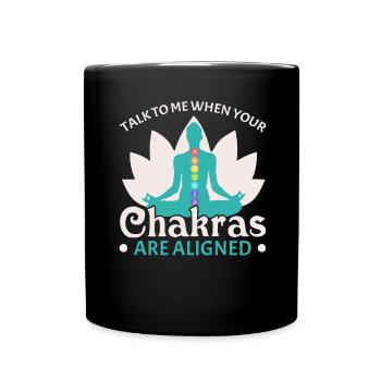 Yoga Ich beuge mich, damit ich nicht zerbreche Yog - Tasse einfarbig - Schwarz - Vorne