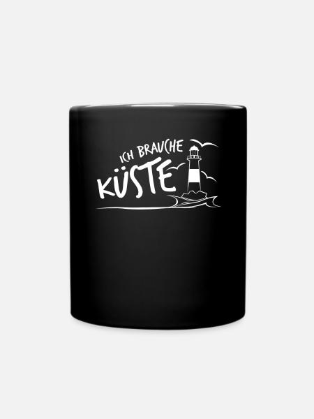 Grömitz Flensburg Kiel Lübeck Rostock - Tasse einfarbig - Schwarz