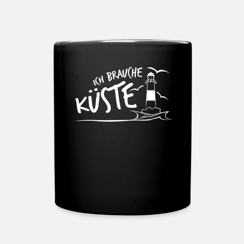 Grömitz Flensburg Kiel Lübeck Rostock - Tasse einfarbig - Schwarz