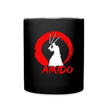 Aikido Master Martial Arts Fight Self Defense - Full Colour Mug - black - Front