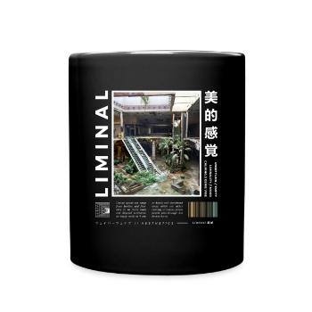 Liminal Spaces Retro 80s & 90s Aesthetic Vaporwave - Tasse einfarbig - Schwarz - Vorne