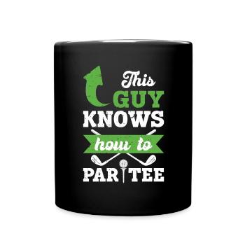 Dieser Typ Weiß, Wie Man T -Shirt - Golf - Tasse einfarbig - Schwarz - Vorne
