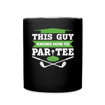 Dieser Typ Weiß, Wie Man T -Shirt - Golf - Tasse einfarbig - Schwarz - Vorne