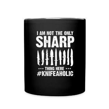 Knife Collector Designs Messerfan Knife Maker - Full Colour Mug - black - Front