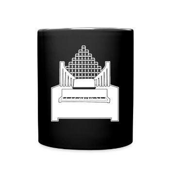 Achtarmig einen Reinorgeln Saufen Orgel - Tasse einfarbig - Schwarz - Vorne