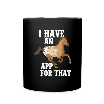 J’ai une application pour ce drôle de cheval Appaloosa - Mug uni - noir - Devant