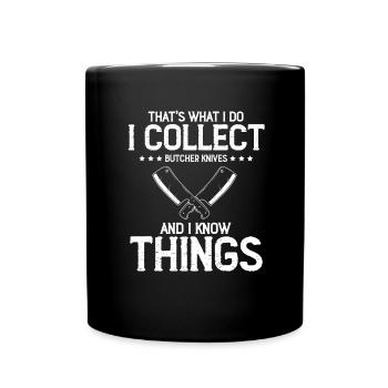 White Things and Collect Kitchen Knife Knife Collector - Full Colour Mug - black - Front