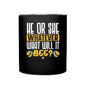 Er oder Sie Was auch immer wird es sein Baby Revea - Tasse einfarbig - Schwarz - Vorne