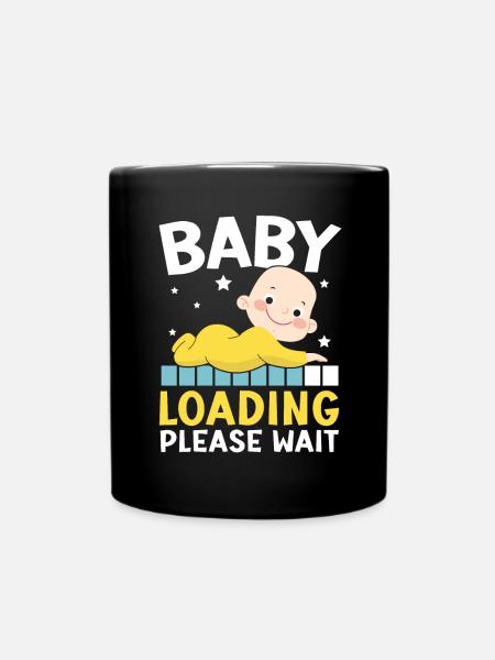 Chargement de bébé S’il vous plaît attendre Baby Reveal Baby Shower - Mug uni - noir