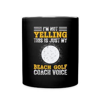 I Don’t Scream - Entraîneur de golf de plage - Mug uni - noir - Devant