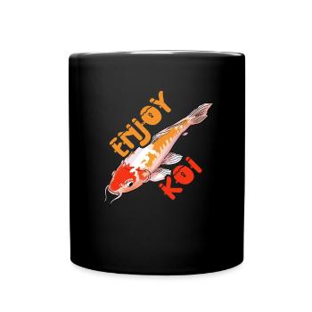 Nishikigoi Koi Breeder Enjoy Koi Carp - Full Colour Mug - black - Front