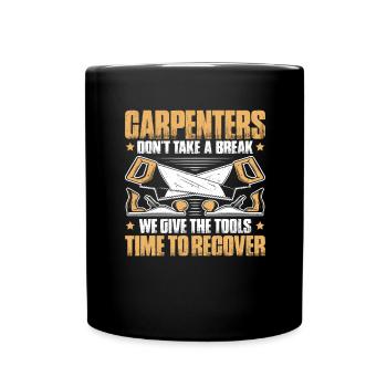 Zimmerer Zimmermann Zimmerei Carpenter Carpentry - Tasse einfarbig - Schwarz - Vorne