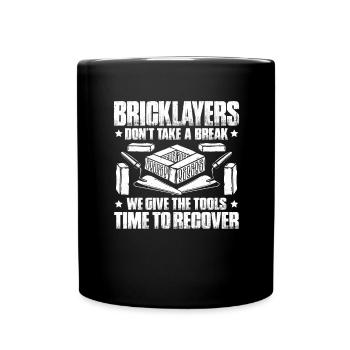 Maurer Maurermeister Mauerwerk Bricklayer Mason - Full Colour Mug - black - Front