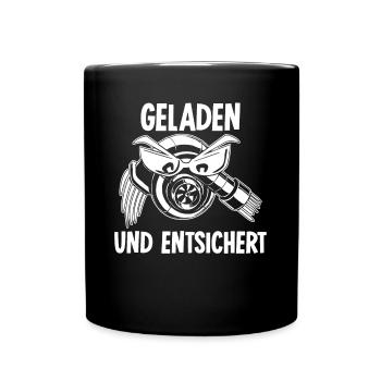 Hubraum Tuner Turbolader Tuning - Tasse einfarbig - Schwarz - Vorne