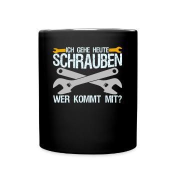 Hubraum Tuner Schrauber Tuning - Tasse einfarbig - Schwarz - Vorne