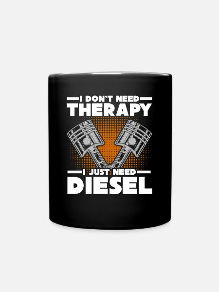 Hubraum Tuner Therapie Motor Tuning - Tasse einfarbig - Schwarz