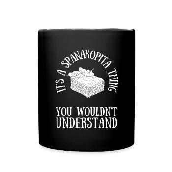 Spanakopita Cuisine grecque Grèce Grec - Mug uni - noir - Devant