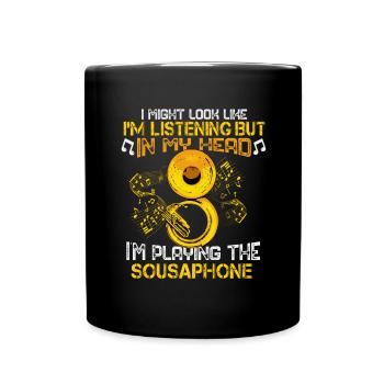 Sousaphon Geschenk Orchester Big Band Sousaphon - Tasse einfarbig - Schwarz - Vorne