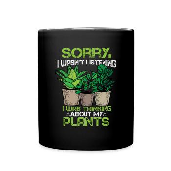 Pflanzen Fan Gärtner Topfpflanzen Geschenk Florist - Tasse einfarbig - Schwarz - Vorne
