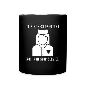Flight Attendant Steward Stewardess Air Hostess - Tasse einfarbig - Schwarz - Vorne
