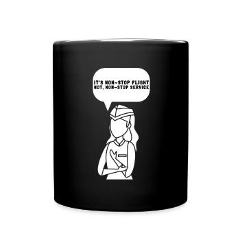 Flight Attendant Steward Stewardess Air Hostess - Tasse einfarbig - Schwarz - Vorne