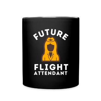 Flight Attendant Steward Stewardess Air Hostess - Tasse einfarbig - Schwarz - Vorne