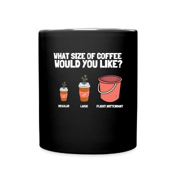 Flight Attendant Steward Stewardess Air Hostess - Tasse einfarbig - Schwarz - Vorne
