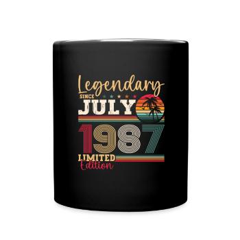 Légendaire Juillet 1987 35e anniversaire Cadeau Hommes - Mug uni - noir - Devant