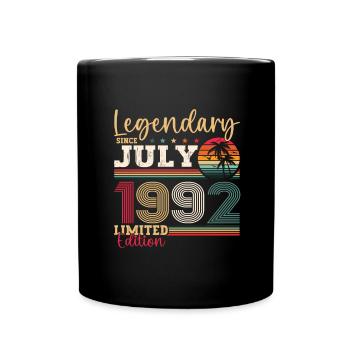 Légendaire Juillet 1992 30ème Anniversaire Cadeau Hommes - Mug uni - noir - Devant