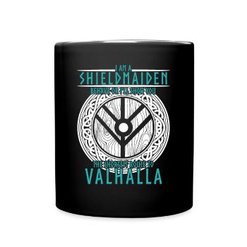 Schildmaid Viking Valhalla Berserker - Tasse einfarbig - Schwarz - Vorne