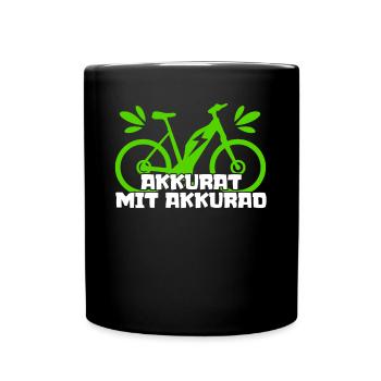 EBike elektrisches Fahrrad E-Bike - Tasse einfarbig - Schwarz - Vorne