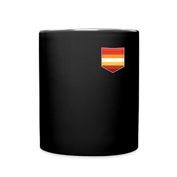 Poche du drapeau de la fierté lesbienne LGBTQ Butch - Mug uni - noir - Devant
