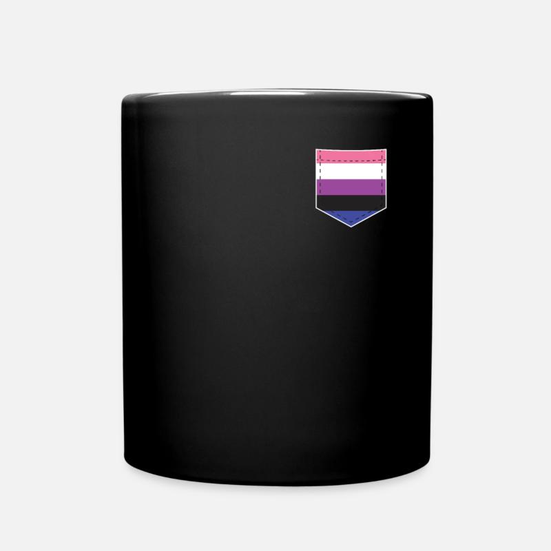 LGBTQ Gender Fluid Pride Flag Tasche - Tasse einfarbig - Schwarz