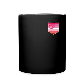 LGBTQ Lipstick Pride Flag Bag - Full Colour Mug - black - Front
