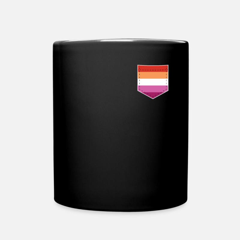 LGBTQ Lesben Pride Flagge Tasche - Tasse einfarbig - Schwarz
