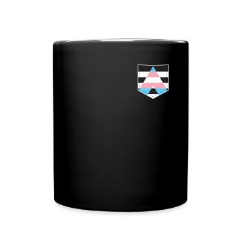 Poche du drapeau LGBTQ Trans Ally Pride - Mug uni - noir - Devant