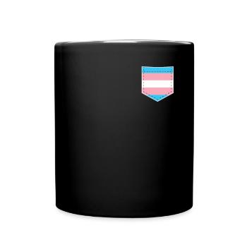 LGBTQ Transgender Pride Flag -Tasche - Tasse einfarbig - Schwarz - Vorne