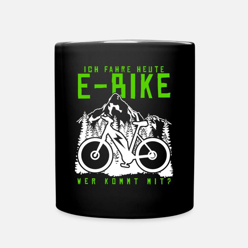 EBike Spruch elektrisches Fahrrad E-Bike - Tasse einfarbig - Schwarz
