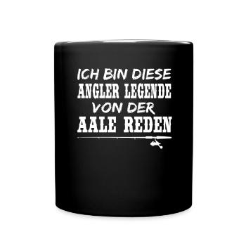 Lustige Angler Geschenke Aal Wortspiel Angeln - Tasse einfarbig - Schwarz - Vorne