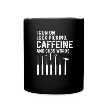 Verrouiller la cueillette du café et la conception des jurons - Mug uni - noir - Devant