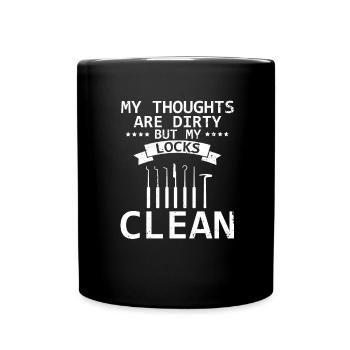 Dirty Sinks Clean Lock Design - Mug uni - noir - Devant